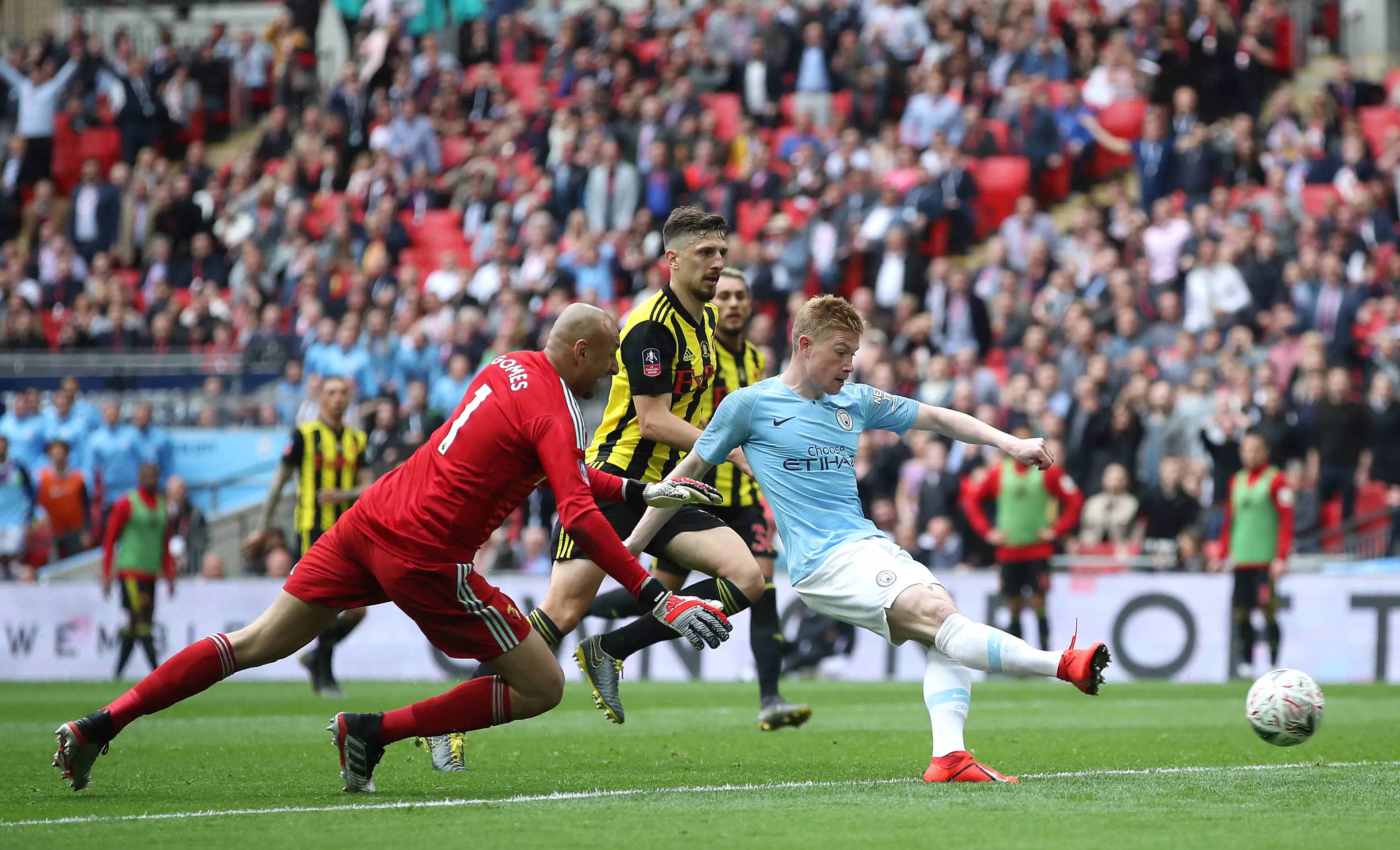 Kevin De Bruyne was named as part of an all-Manchester City midfield