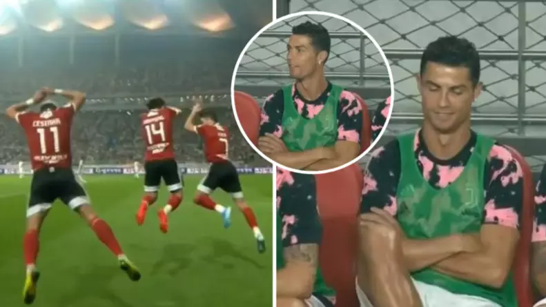 K League All Stars Perform Ronaldo's "SIUUUU!" Celebration, He Didn't Look Impressed