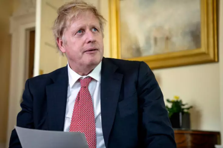 Johnson said it was hard to find words to express his debt to the NHS workers who cared for him.