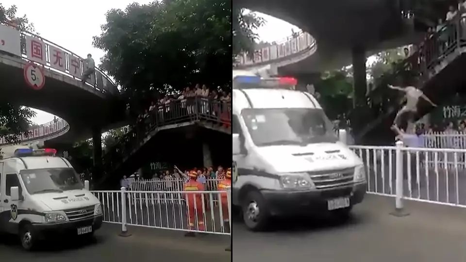 Brave Policeman Catches OAP As He Jumps From 33ft Bridge