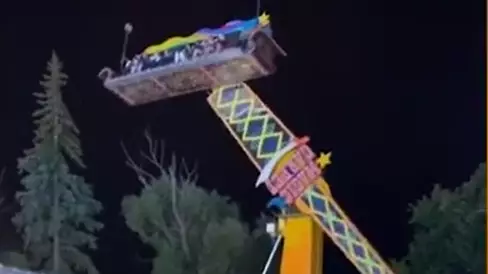 Fairgoers Rush In To Prevent Malfunctioning Ride From Tipping Over