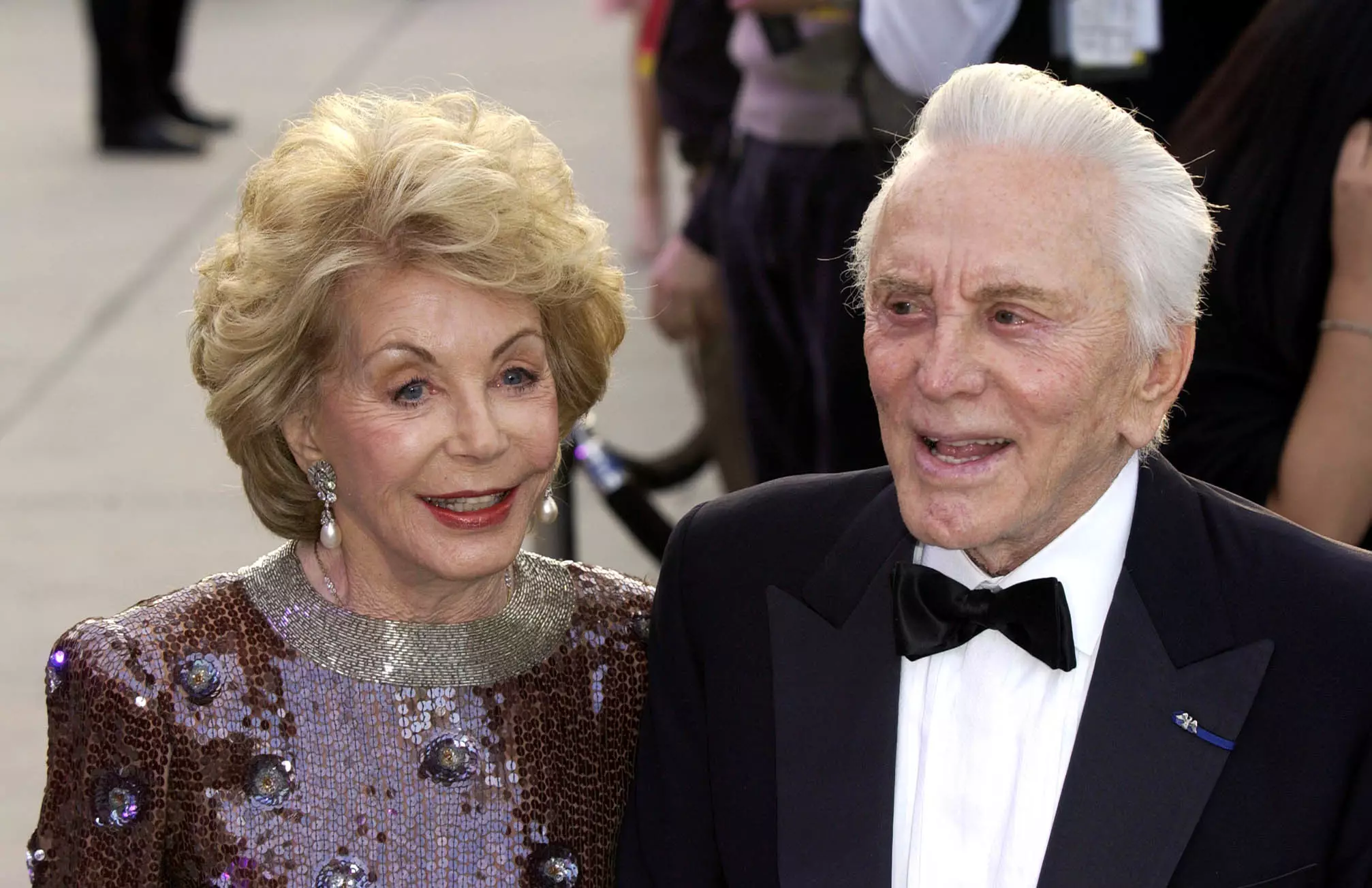 Kirk Douglas and his wife Anne Buydens.