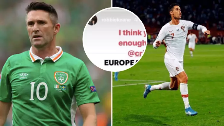 Cristiano Ronaldo Shuts Down Robbie Keane After Being Teased About His European Qualifiers Goals Record