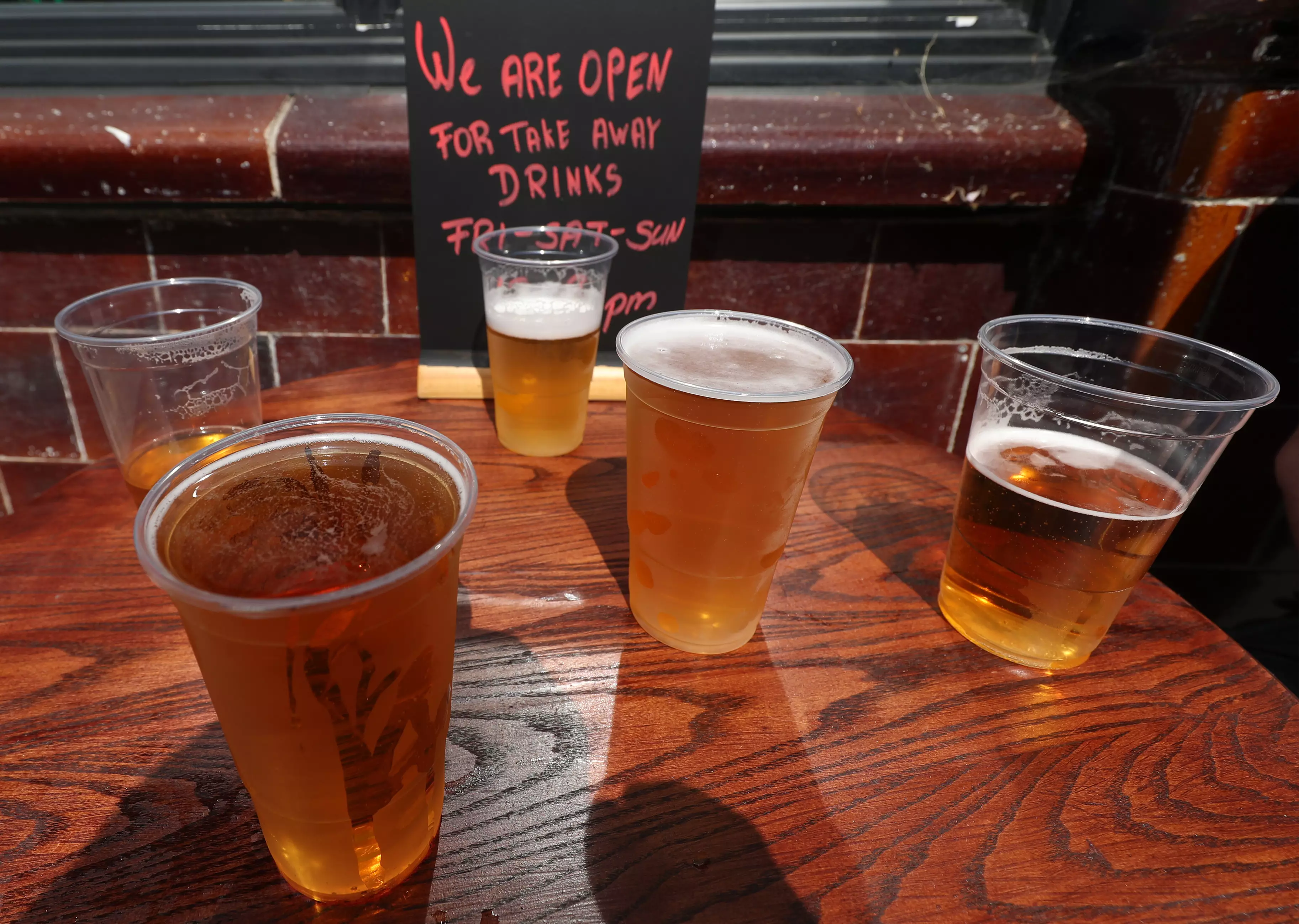 Alcohol is banned for takeaway and click-and-collect under the national lockdown.
