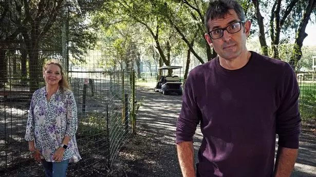 Theroux meets Carole Baskin in his new documentary.