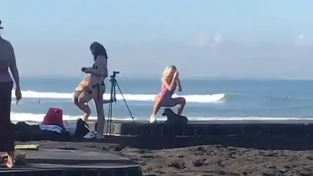Influencer Slammed For Performing Squats Next To Religious Ceremony In Bali