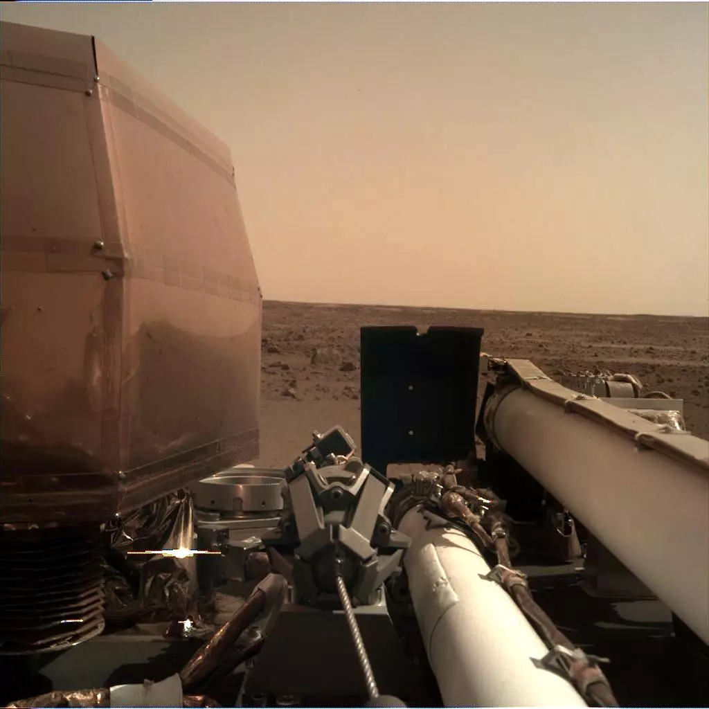 The 'selfie' sent back from the space station's mission to Mars.