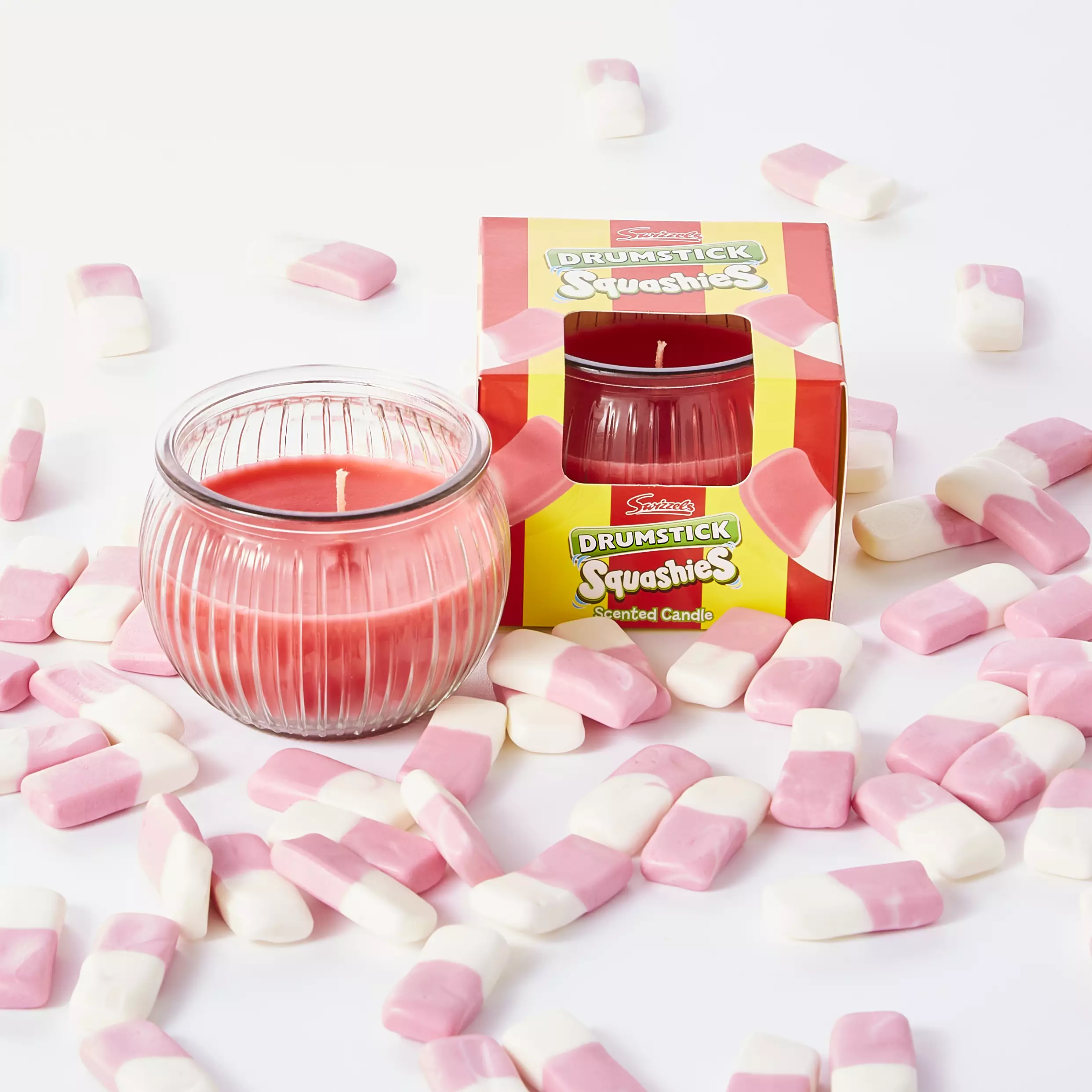 The scented candles come in a range of scents like Drumstick Squashies (