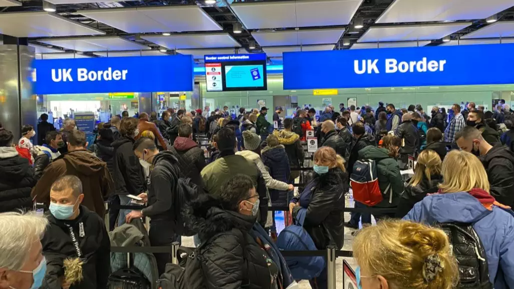 Crowds At Heathrow Airport Spark Social Distancing Concerns