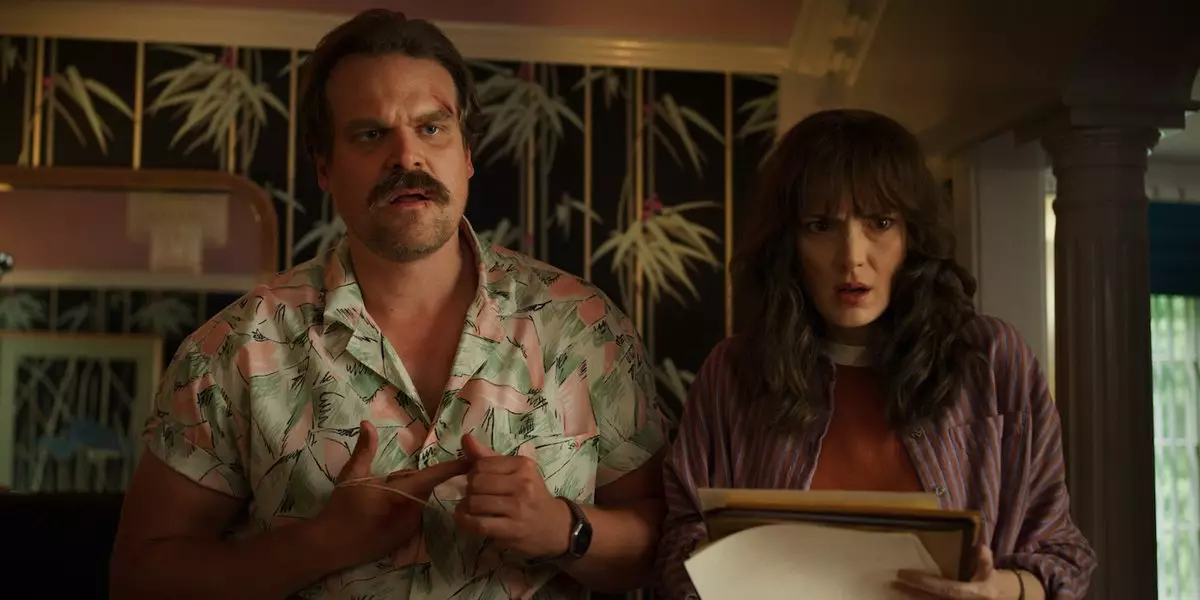 Chief Hopper and Joyce Byers.