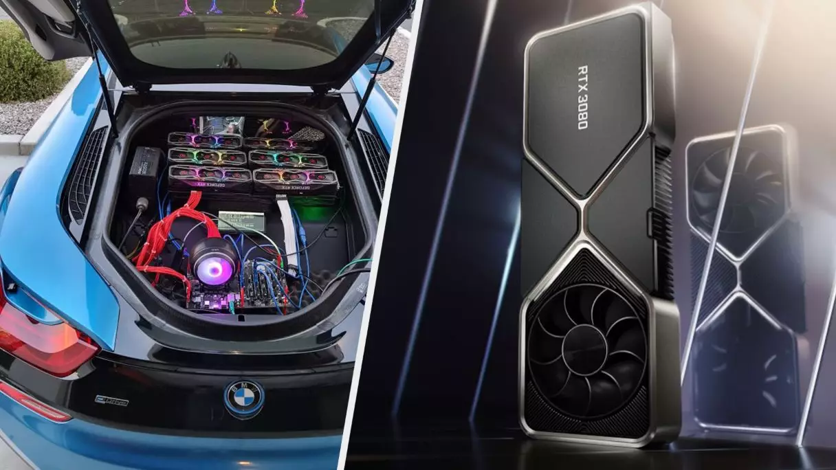 Guy Builds High-End PC In Back Of BMW Just To Annoy Gamers