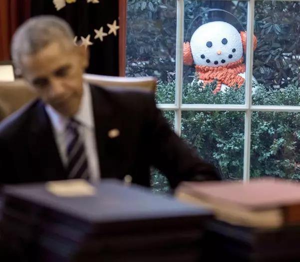 Barack Obama's Staff Played A Festive 'Prank' On Him