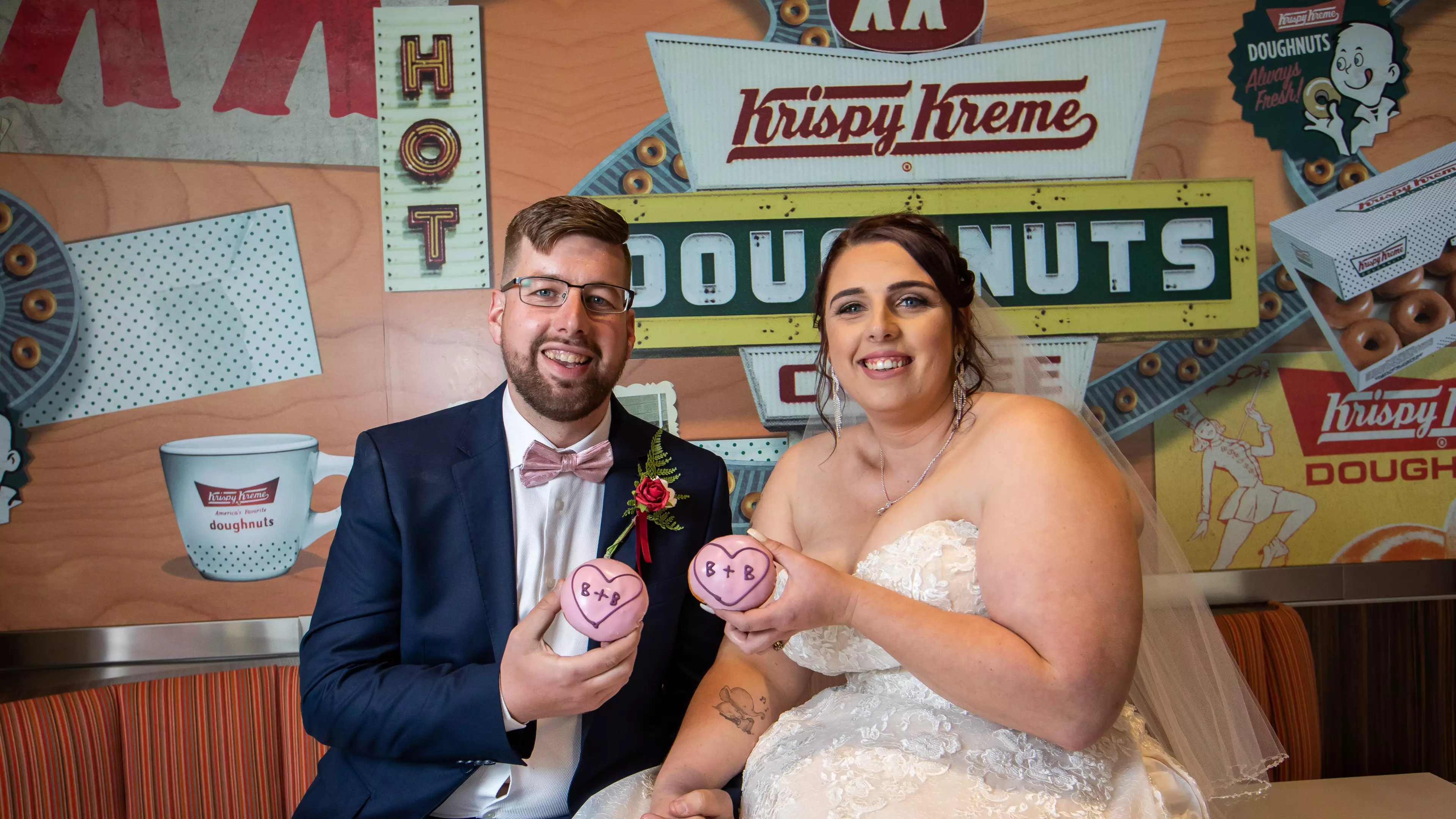 Aussie Couple Hold World's First Ever Krispy Kreme Wedding