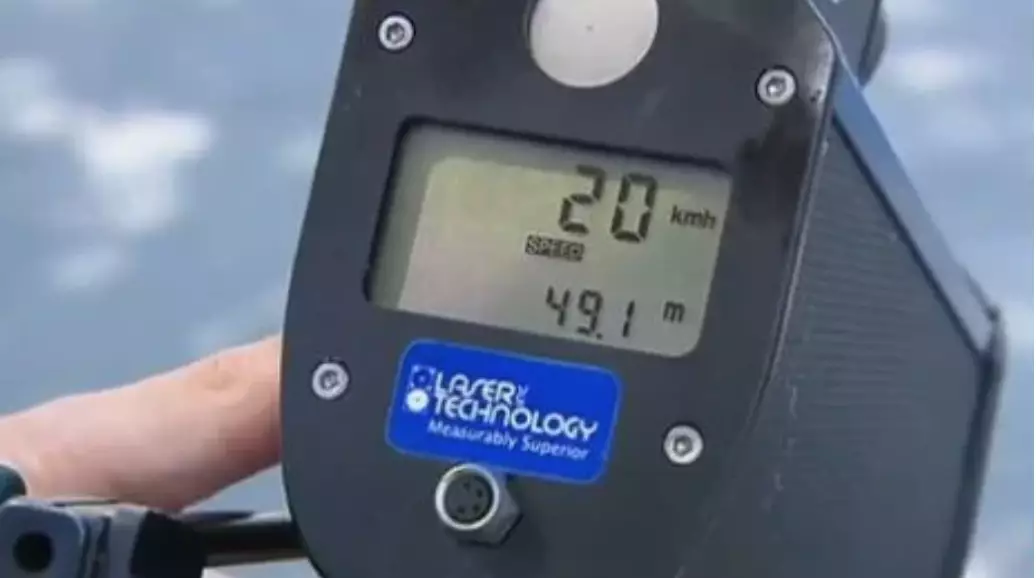 Police catch cyclists going well above the speed limit.