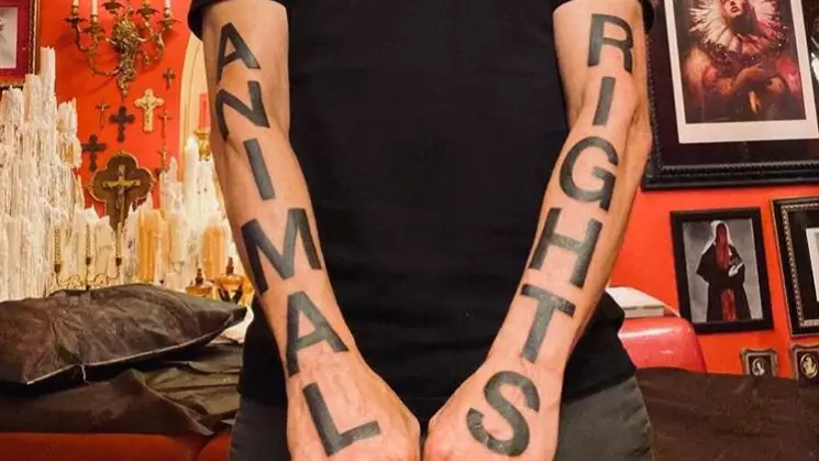 Singer Moby Makes Huge 'Animal Rights' Tattoos Even Bolder