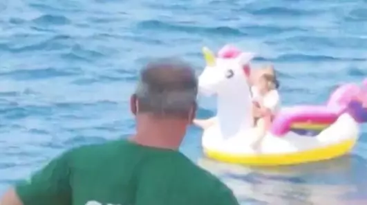 Girl, Five, Swept Out To Sea On Inflatable Unicorn Is Rescued By Ferry Workers