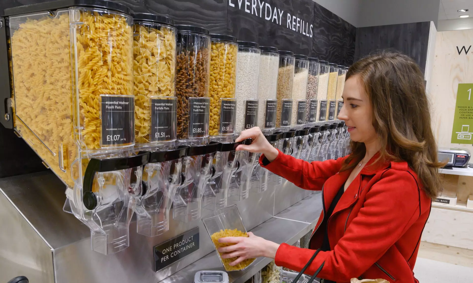 The premium supermarket brand has started a trial allowing customers to bring in their own containers.