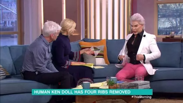 'Human Ken Doll' Rodigo Alves Shows His Extracted Ribs On 'This Morning'