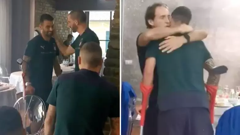 Leonardo Spinazzola Receives Heartwarming Farewell From Italy Teammates Before Undergoing Achilles Surgery