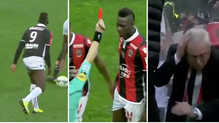 Mario Balotelli Scores Winner, Gets A Straight Red Card And Punches Dugout 