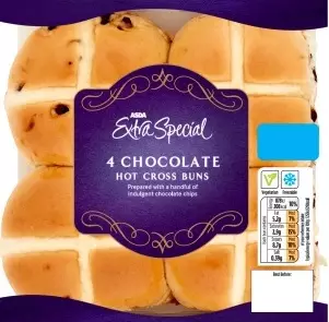 The chocolate chip hot cross buns are now available to buy in store