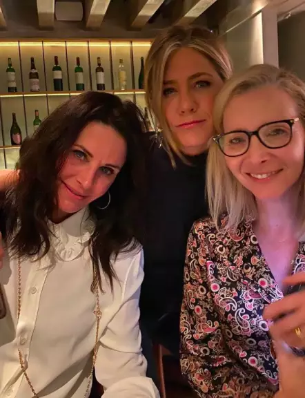 Jennifer Aniston shared a pic with co-stars Courtney Cox and Lisa Kudrow in January (