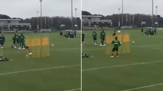 Thorgan Hazard Produces Stunning Touch And Finish During Training
