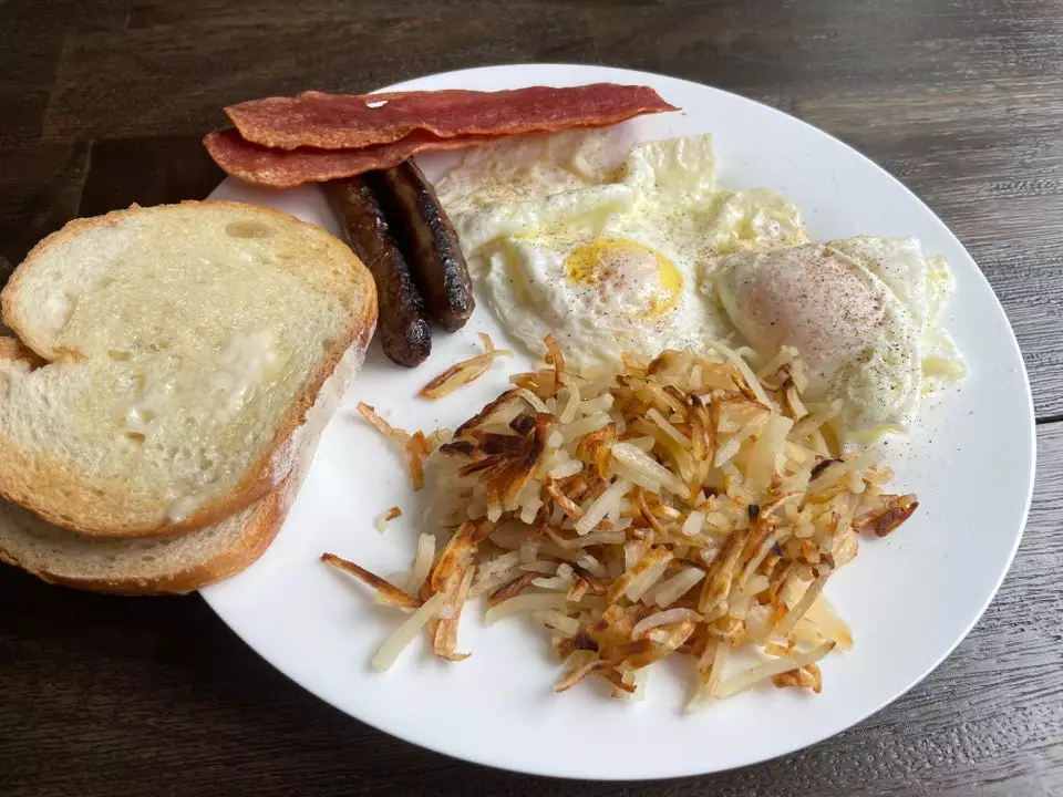 The so-called 'full American breakfast'.