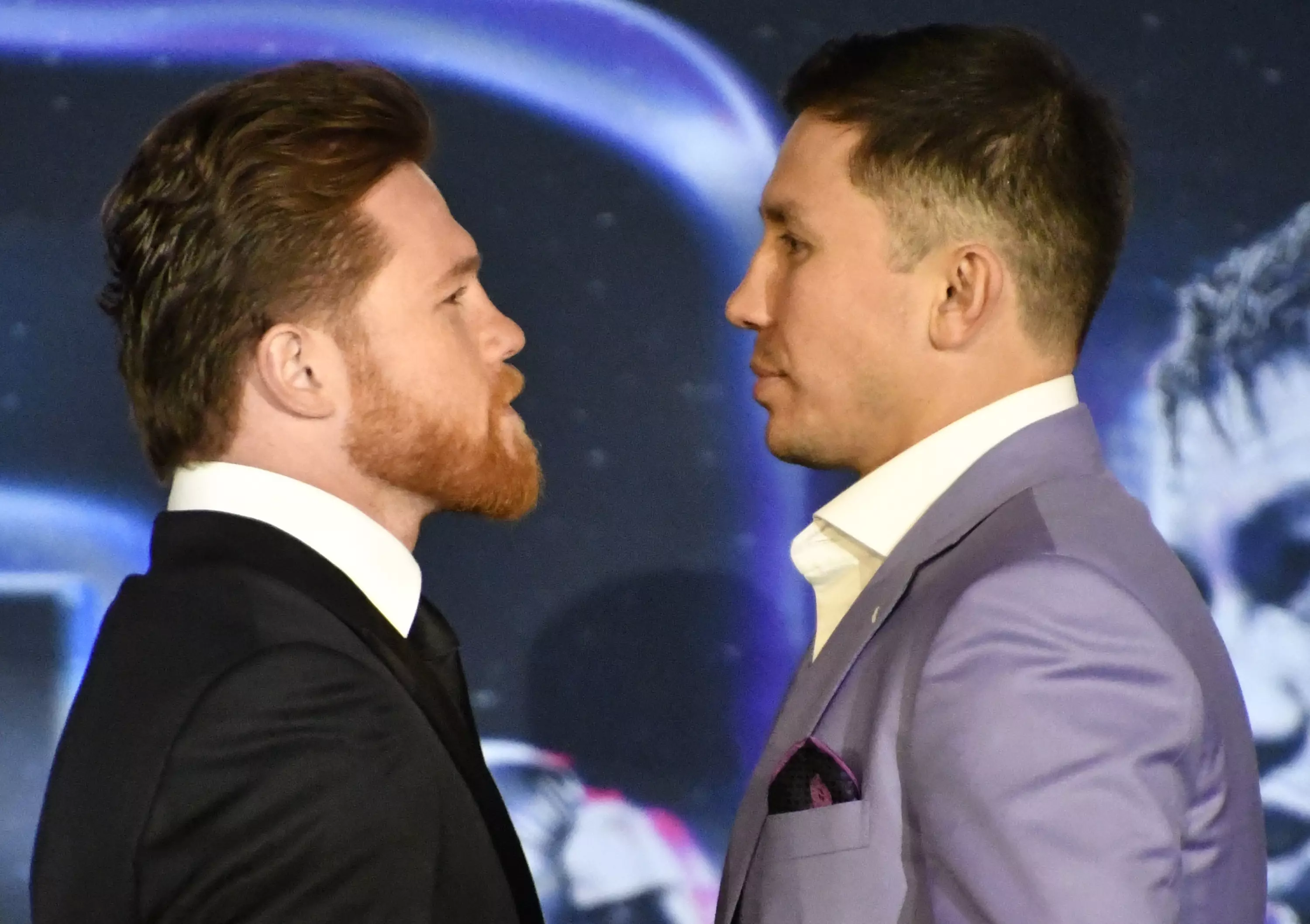 Canelo and GGG face-off. Image: PA