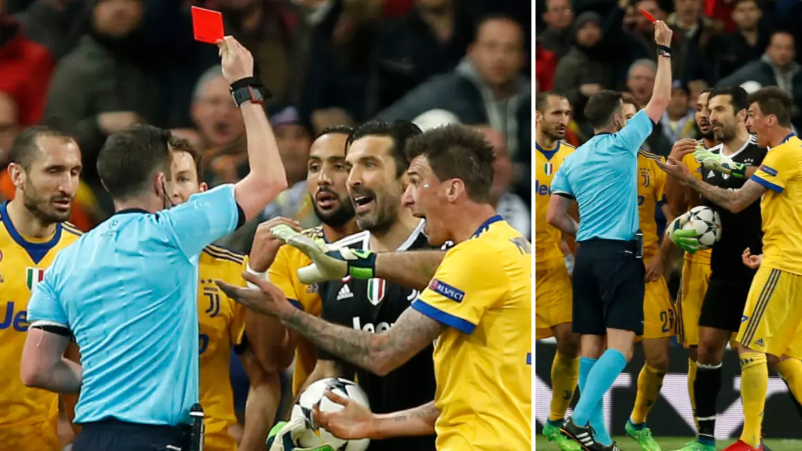 Gianluigi Buffon Goes In On Referee Michael Oliver After Sending Off