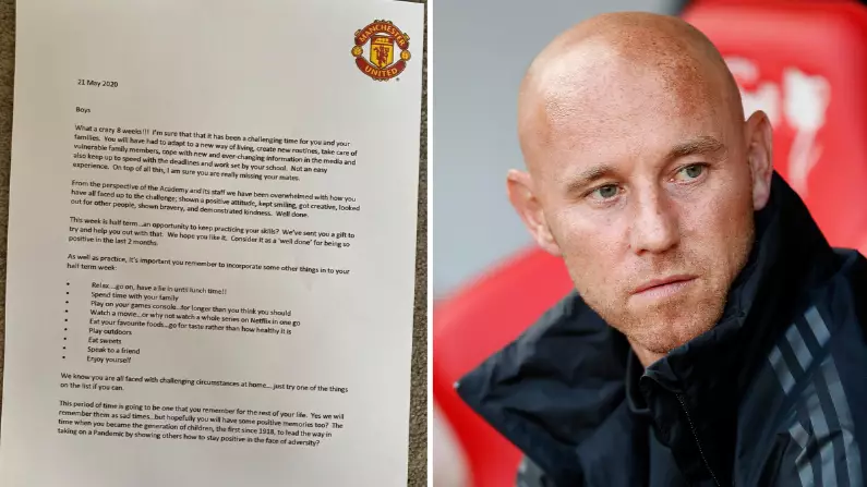 Manchester United Send Incredible Half Term Letter To Academy Players