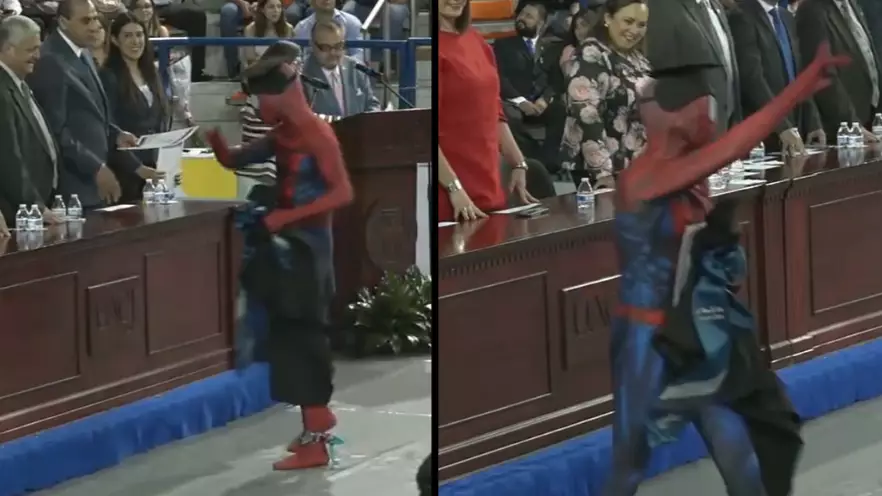 Law Student Dresses As Spider-Man To Accept His Degree