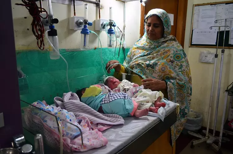 Newborn babies at a hospital in Lahore, Pakistan.