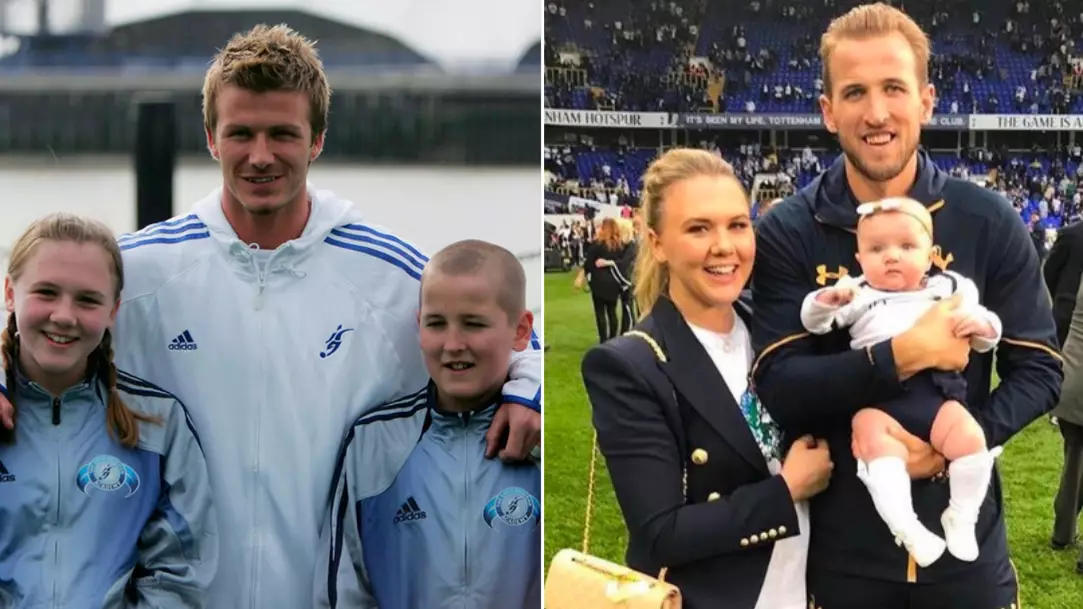 The Moment 11-Year-Old Harry Kane Met David Beckham With Schoolgirl Who Would Become His Fiancee