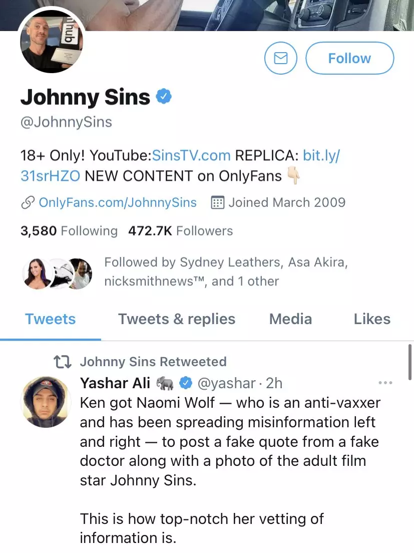 Johnny Sins even retweeted some of the fun.