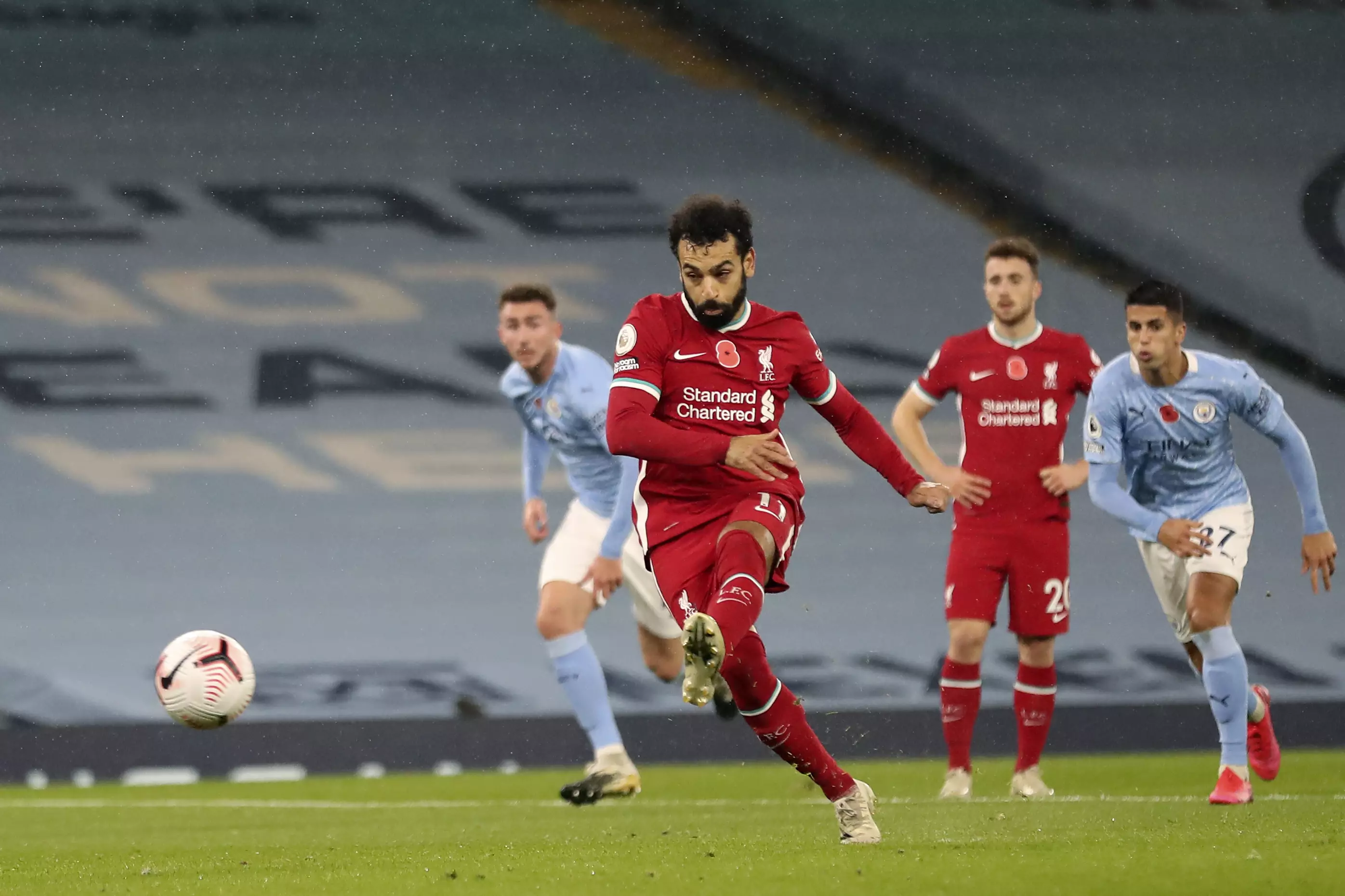 Salah scored for Liverpool in his most recent game. Image: PA Images