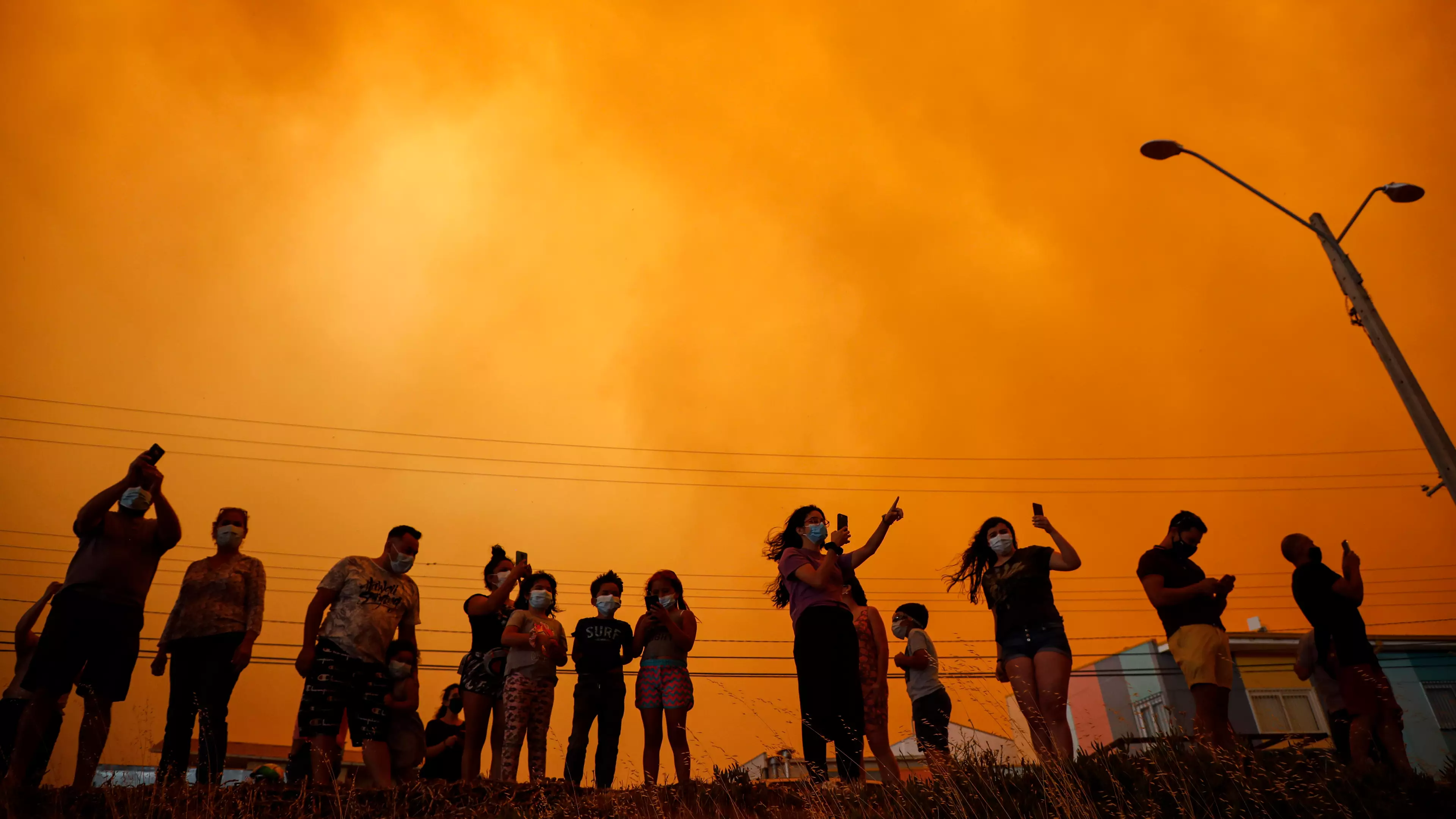 Sky Turns Red Over Chile Due To Wildfires In Eerie Footage