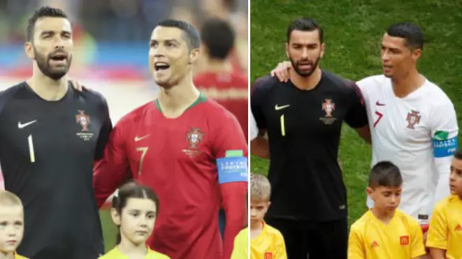 Why Cristiano Ronaldo Stood Sideways During The Portuguese National Anthem