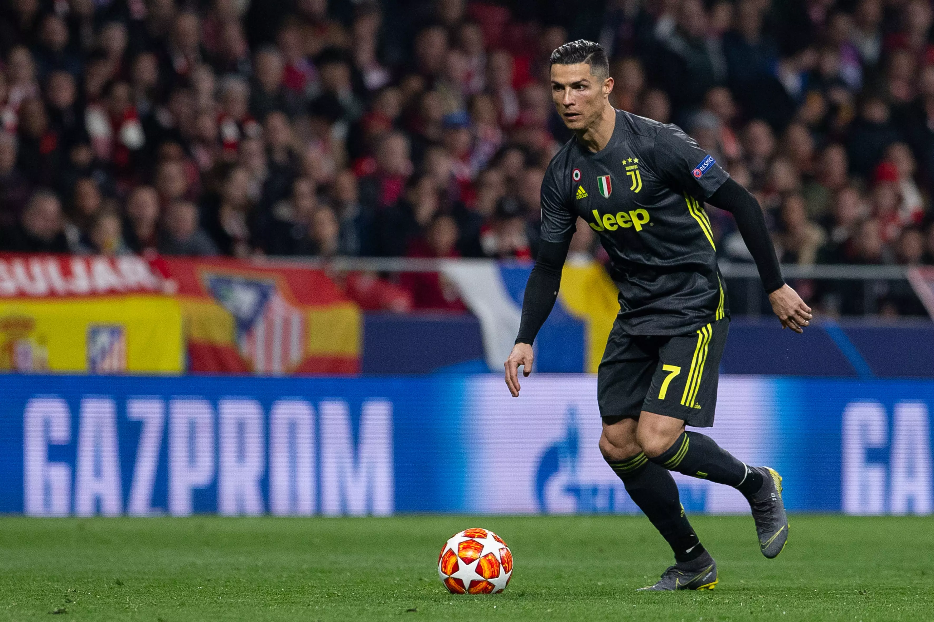 Ronaldo with the ball at his feet. Image: PA Images