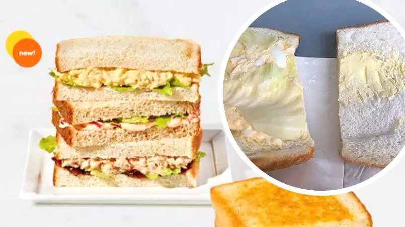 Man Shares Photo Of $9 Aeroplane Sandwich Containing Just One Piece Of Lettuce