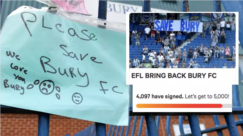 Thousands Sign Petition To Help Bury FC Return To Football League