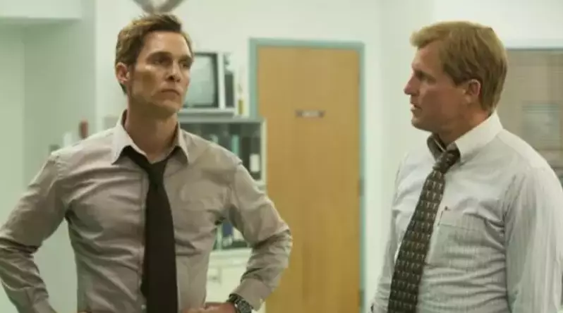 Matthew McConaughey and Woody Harrelson in True Detective.