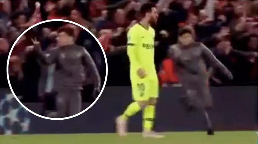 Kid Gave Lionel Messi Two Fingers Gesture When Full-Time Whistle Blew