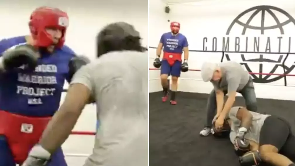 Heavyweight Boxer Slammed For Posting Sickening Video Of Him Brutally Knocking Out Sparring Partner