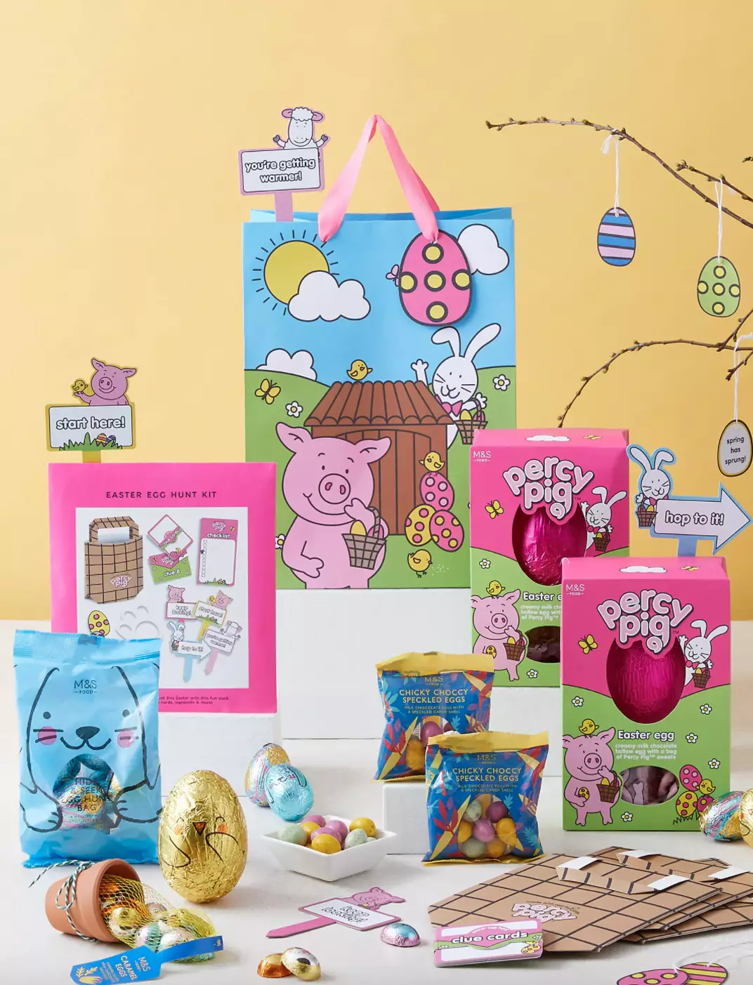Marks and Spencer is selling a Percy Pig Easter egg hunt kit (