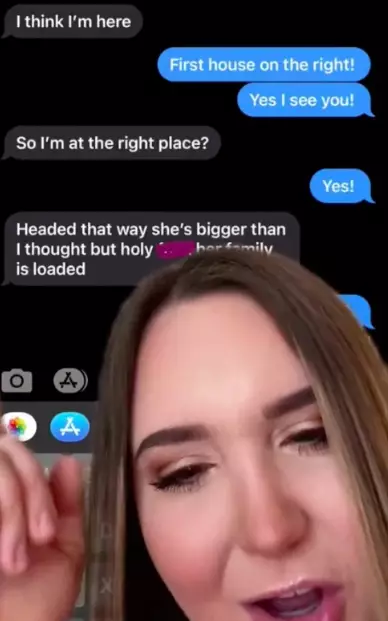 The woman shared her text interaction on TikTok (
