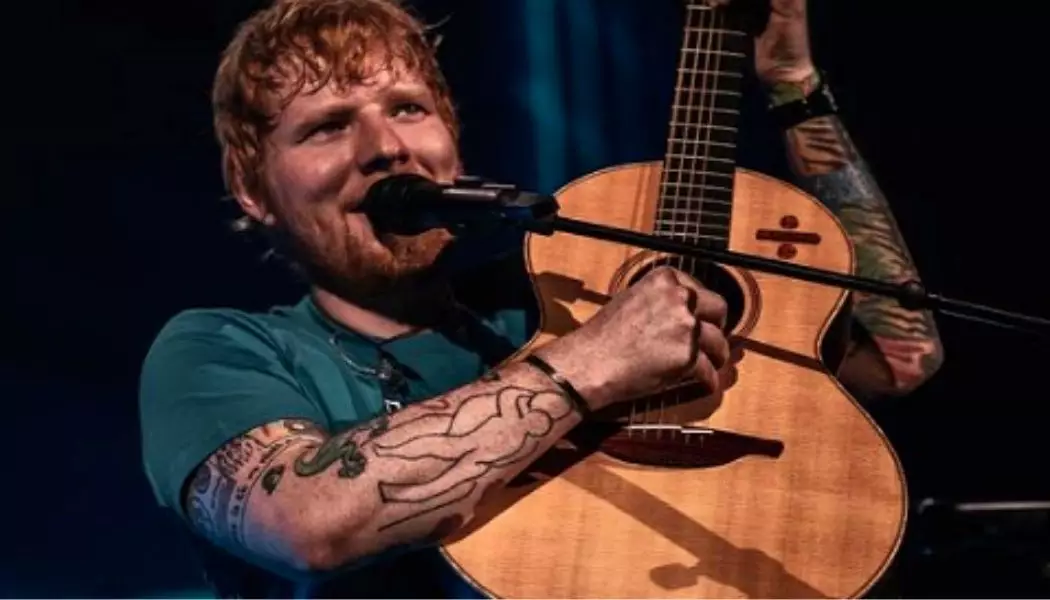 Ed Sheeran's 'mother and child' tattoo. (