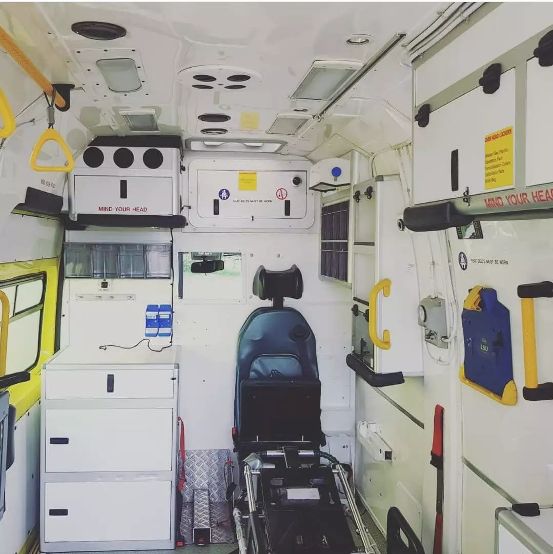 The ambulance before the renovation.