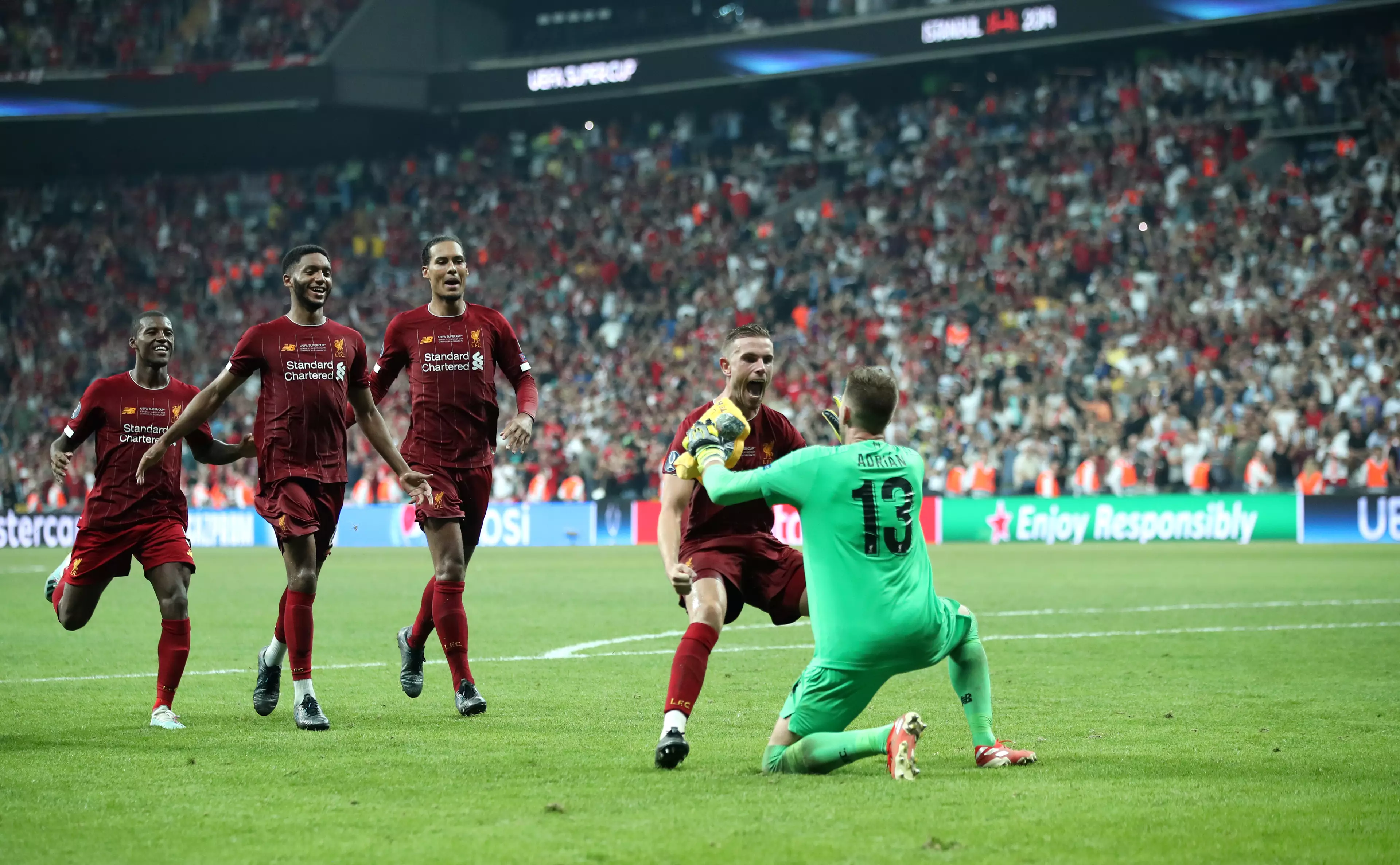 Adrian was the hero as Liverpool beat Chelsea on penalties to win the UEFA Super Cup