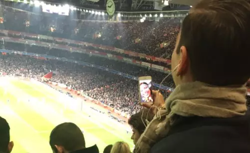 Arsenal Fan Caught Facetiming His Girlfriend For The Entire PSG Match